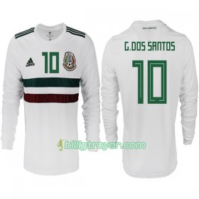 Billige Fotballdrakter Mexico G. DOS SANTOS 10 VM 2018 Bortedraktsett Langermet